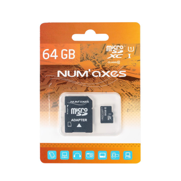 Cartes Micro SD Num'Axes : Stockage Rapide et Polyvalent 8-64 Go