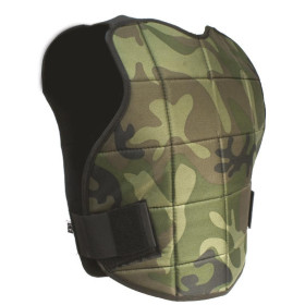 Plastron Réversible : Protection Matelassée et Style Camo Discret
