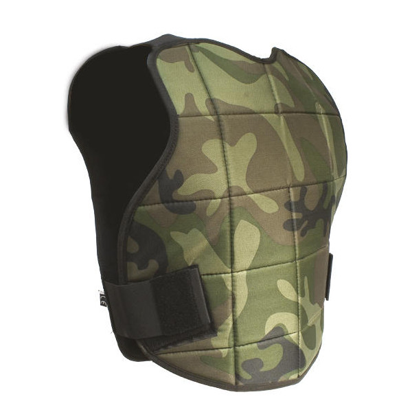 Plastron Réversible : Protection Matelassée et Style Camo Discret