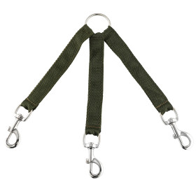 Accouple Nylon Vert 3 Chiens : Gestion Facile et Sécurisée