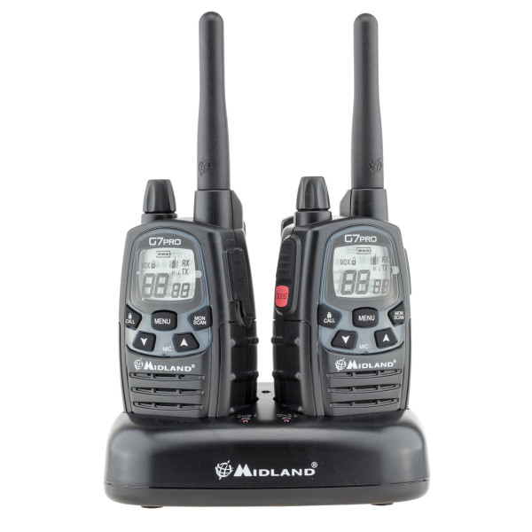 Talkies-walkies G7 PRO Midland : Portée 12 km et Mains Libres