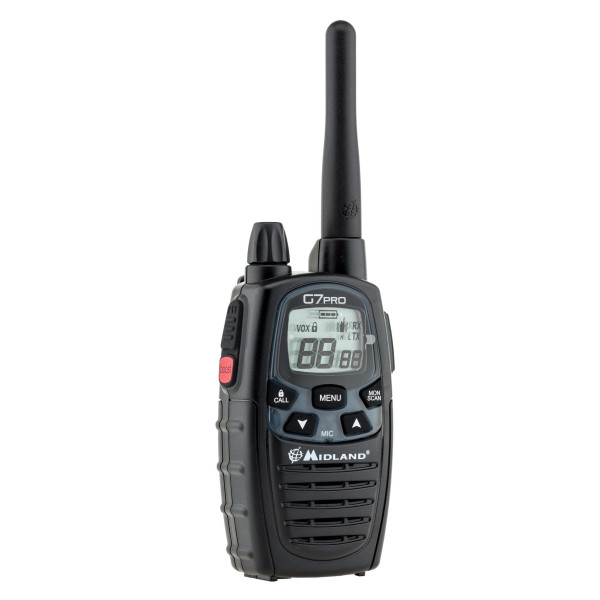 Talkies-walkies G7 PRO Midland : Portée 12 km et Mains Libres