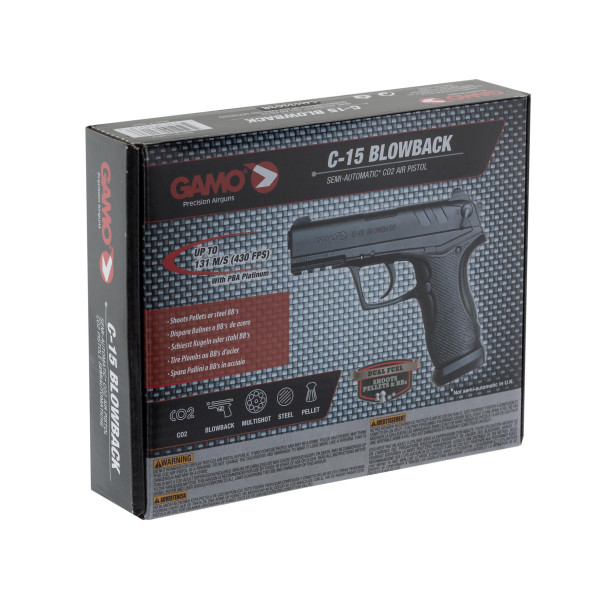Pistolet CO2 GAMO C15 : Précision et Réalisme en 4,5 mm