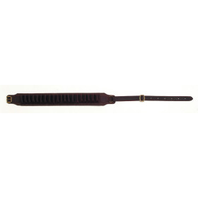 Cartouchière cuir vieilli 20T, calibre 12, réglable et robuste
