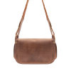 Carnier en cuir vieilli 40x30 cm avec filet porte-gibier