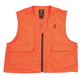 Gilet de sécurité orange L : Visibilité et accès rapide aux munitions