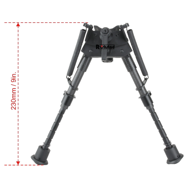 Bipied 6-9" Carbone Picatinny, Léger et Réglable pour Tir Précis