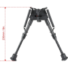 Bipied 6-9" Carbone Picatinny, Léger et Réglable pour Tir Précis