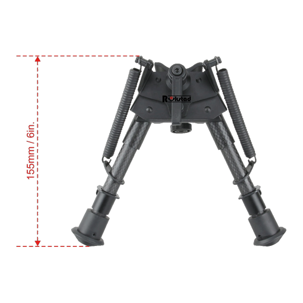 Bipied 6-9" Carbone Picatinny, Léger et Réglable pour Tir Précis