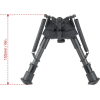 Bipied 6-9" Carbone Picatinny, Léger et Réglable pour Tir Précis