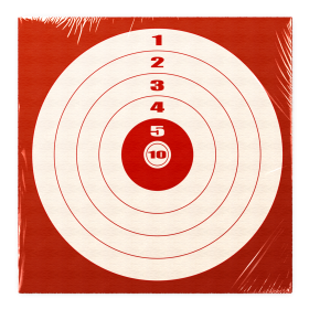 Cibles de Tir Carton 14x14 cm Rouge - Paquet de 100