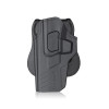 Holster Gaucher Glock 17 : Sécurité et Confort en Polymère Noir