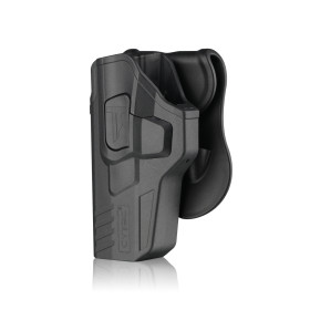 Holster Gaucher Glock 17 : Sécurité et Confort en Polymère Noir