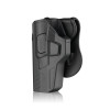 Holster Gaucher Glock 17 : Sécurité et Confort en Polymère Noir