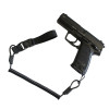 Dragonne de Sécurité Noire pour Armes de Poing - Fixation MOLLE