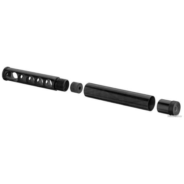 Silencieux Adamantium 150 Noir - Fibre Bleu, Filetage 1/2x20TPI