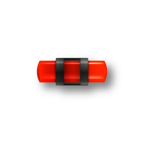 Guidon Fluo Rouge Ajouré M2.6 D4 L12.5 : Visibilité et Précision