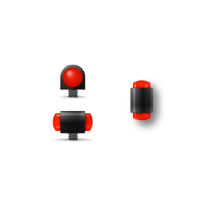 Guidon Fluo Rouge M2.6 D3.5 L8 : Visibilité et Précision Optimales