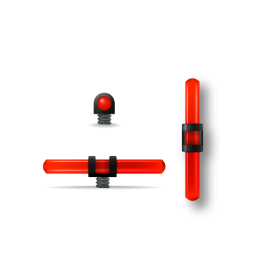Guidon Fluo Rouge Ajouré M2.6 D2 L17.5 : Visibilité et Précision