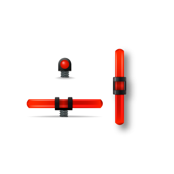 Guidon Fluo Rouge Ajouré M2.6 D2 L17.5 : Visibilité et Précision