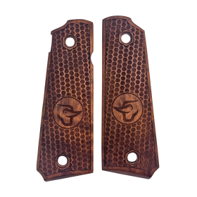 Plaquettes Bois PT1911 Taurus : Noyer Imbuia, Design Nid d'Abeille