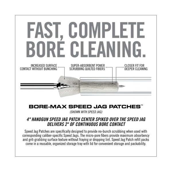 Patchs Bore-Max 8" pour Carabine, Calibre .22-.30, 250 unités