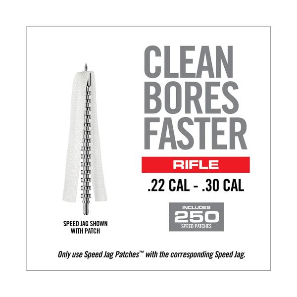 Patchs Bore-Max 8" pour Carabine, Calibre .22-.30, 250 unités