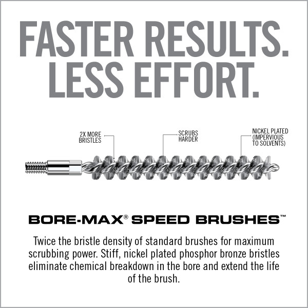 Écouvillon Bore-Max 7mm : Résistant aux solvants, filetage 8/32''