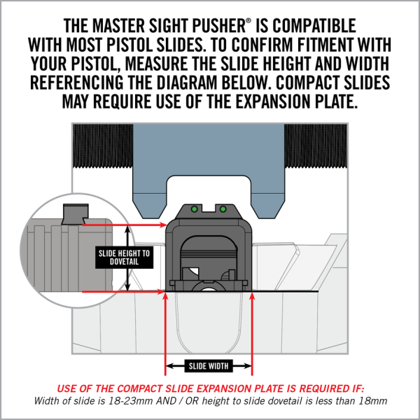 Outil Sight Pusher Ergonomique pour Armes de Poing Modernes