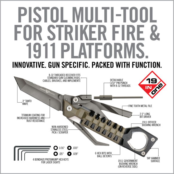 Outil Multifonction Pistolet : Compact, Durable, Polyvalent pour 1911