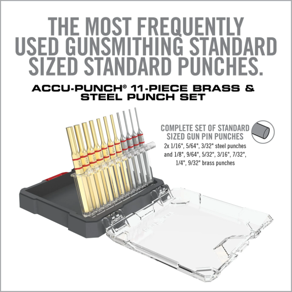 Set Chasse-Goupille 11 Pièces Laiton & Acier pour Armuriers