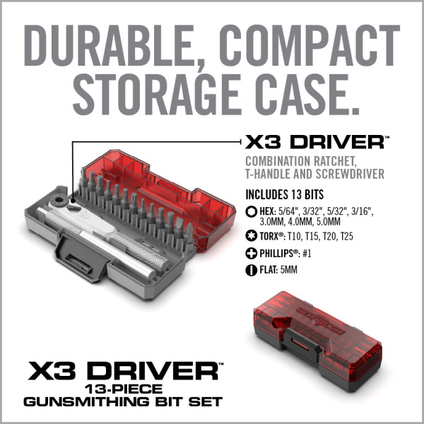 Set X3 Driver 13pcs : Kit de Montage Armes avec Clé à Cliquet