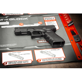 Tapis d'entretien Glock : Surface antidérapante, bac intégré