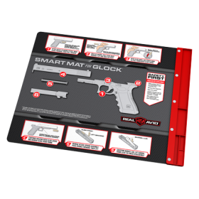Tapis d'entretien Glock : Surface antidérapante, rangement intégré