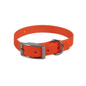 Collier Biothane 450x19mm Orange : Résistant et Visible pour Chasse