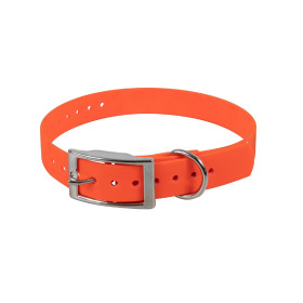 Collier Biothane 600x25mm Orange : Résistant et Haute Visibilité