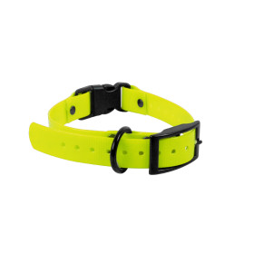 Collier Chien Biothane Jaune : Résistant, Clip Rapide Chasse