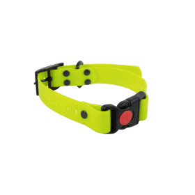 Collier Chien Biothane Jaune : Résistant, Clip Rapide Chasse