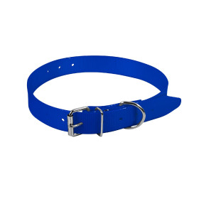 Collier Chien Polyuréthane Bleu 650x25mm : Résistant & Visible