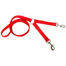 Laisse 120 cm Polypropylène avec Coupleur Orange pour 2 Chiens