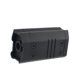 Silencieux Airsoft 70mm Noir, Aluminium CNC, Pas de Vis 14mm CCW