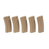 Chargeurs AEG M4 Tan 120 cps - Lot de 5 pour Airsoft