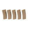 Chargeurs AEG M4 Tan 120 cps - Lot de 5 pour Airsoft