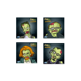 Cibles 14x14 Zombie x100 - Entraînement ludique et visible