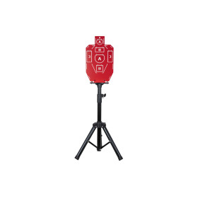 Cible Métal Rouge : Précision et Stabilité, Hauteur Ajustable