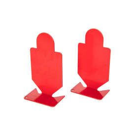 Cible Métal Rouge : Précision et Stabilité, Hauteur Ajustable