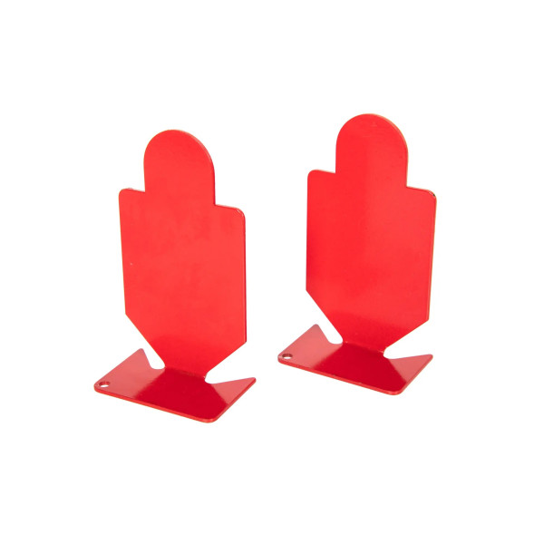 Cible Métal Rouge : Précision et Stabilité, Hauteur Ajustable