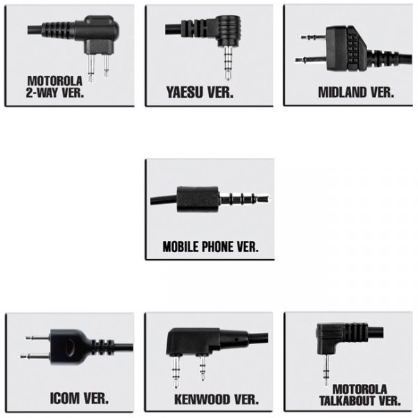 Earmor M51 PTT-Icom : Connecteur NATO 7.0, Compatibilité Icom