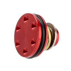 Tête de piston alu rouge 6 trous pour gearbox AEG, durable et ventilée