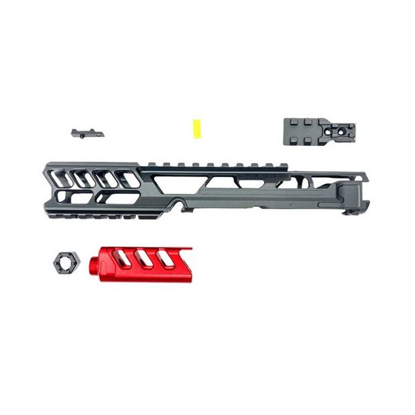 Culasse AAP01 Fuku-2 CNC Noir/Rouge - Légère et Robuste
